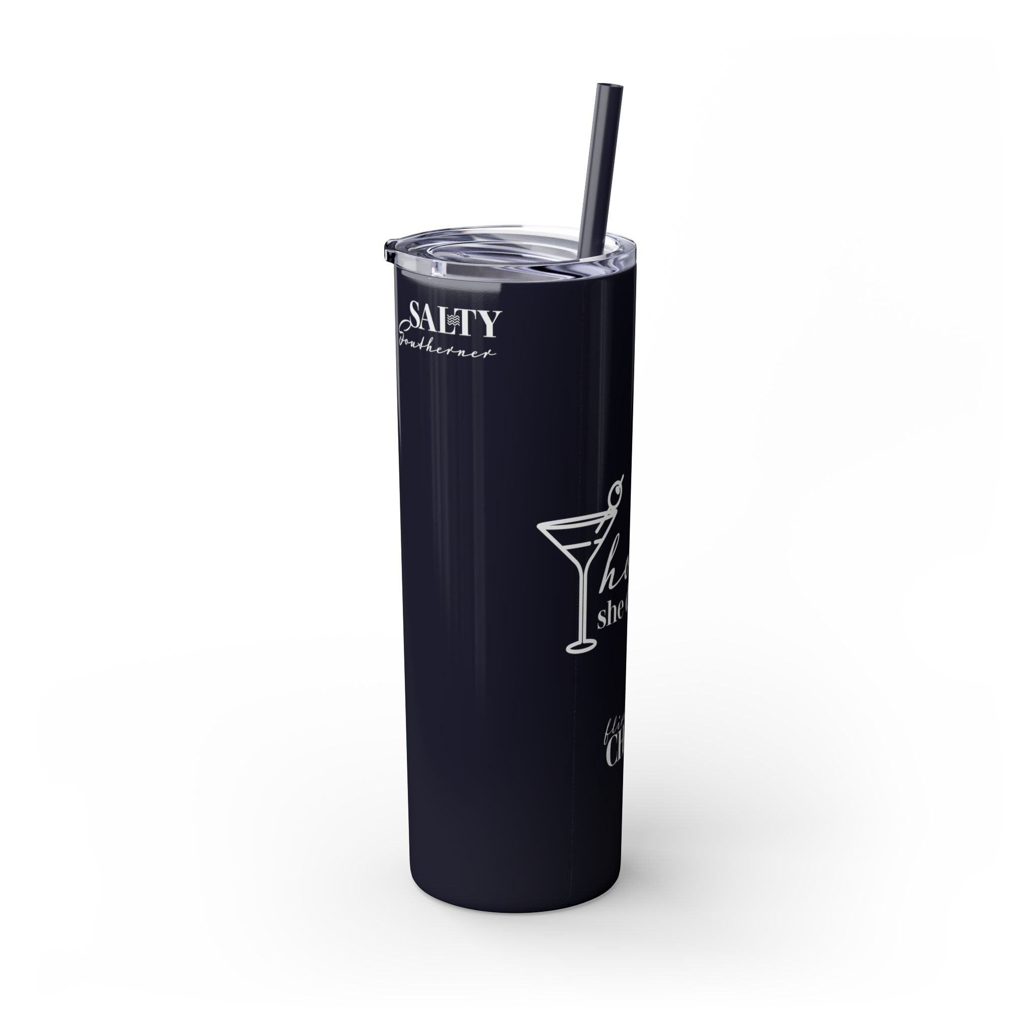 Honey She Drinks Tumbler with Straw, 20oz