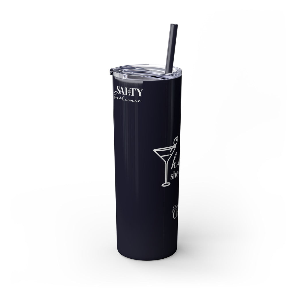 Honey She Drinks Tumbler with Straw, 20oz