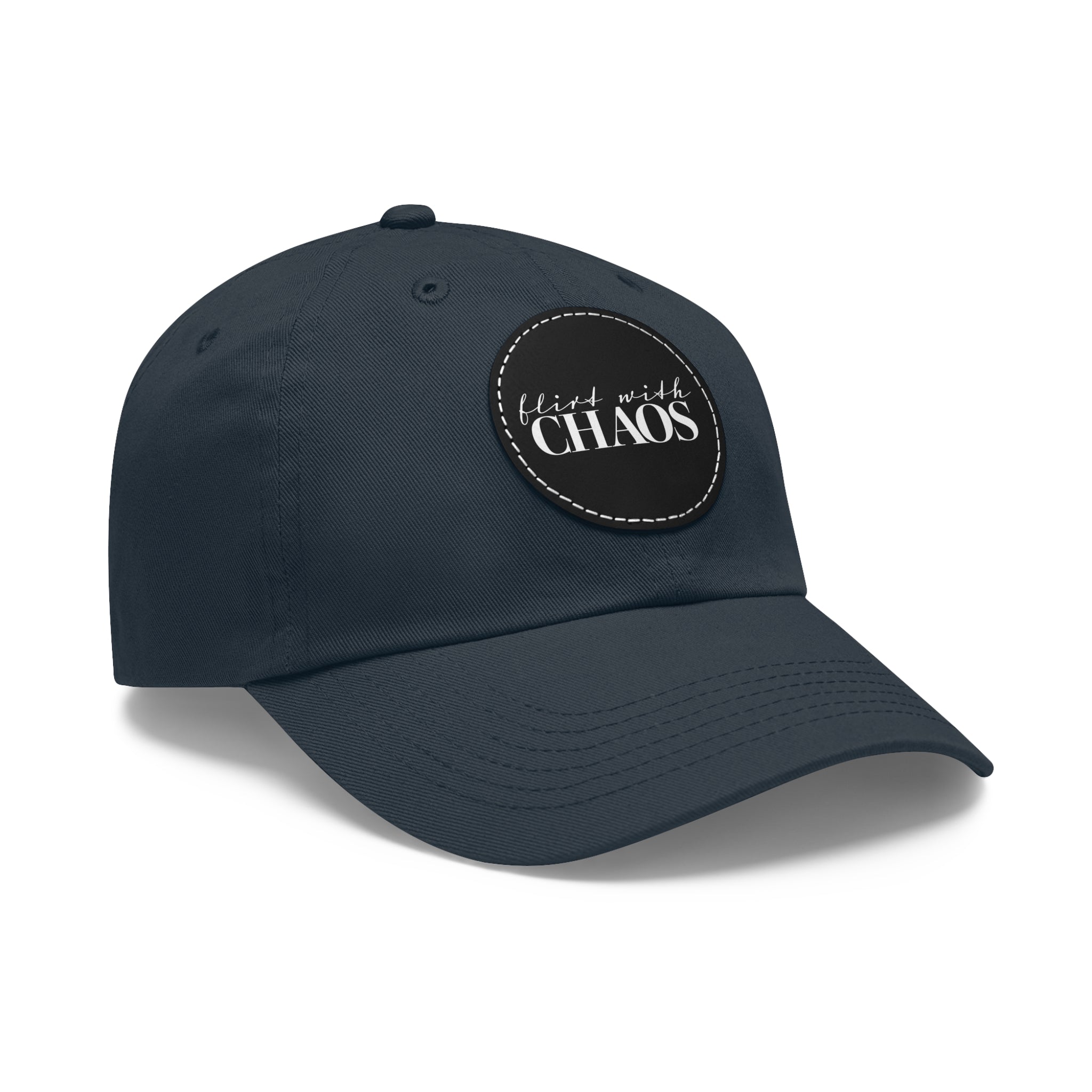 Flirt with Chaos Dad Hat with Leather Patch