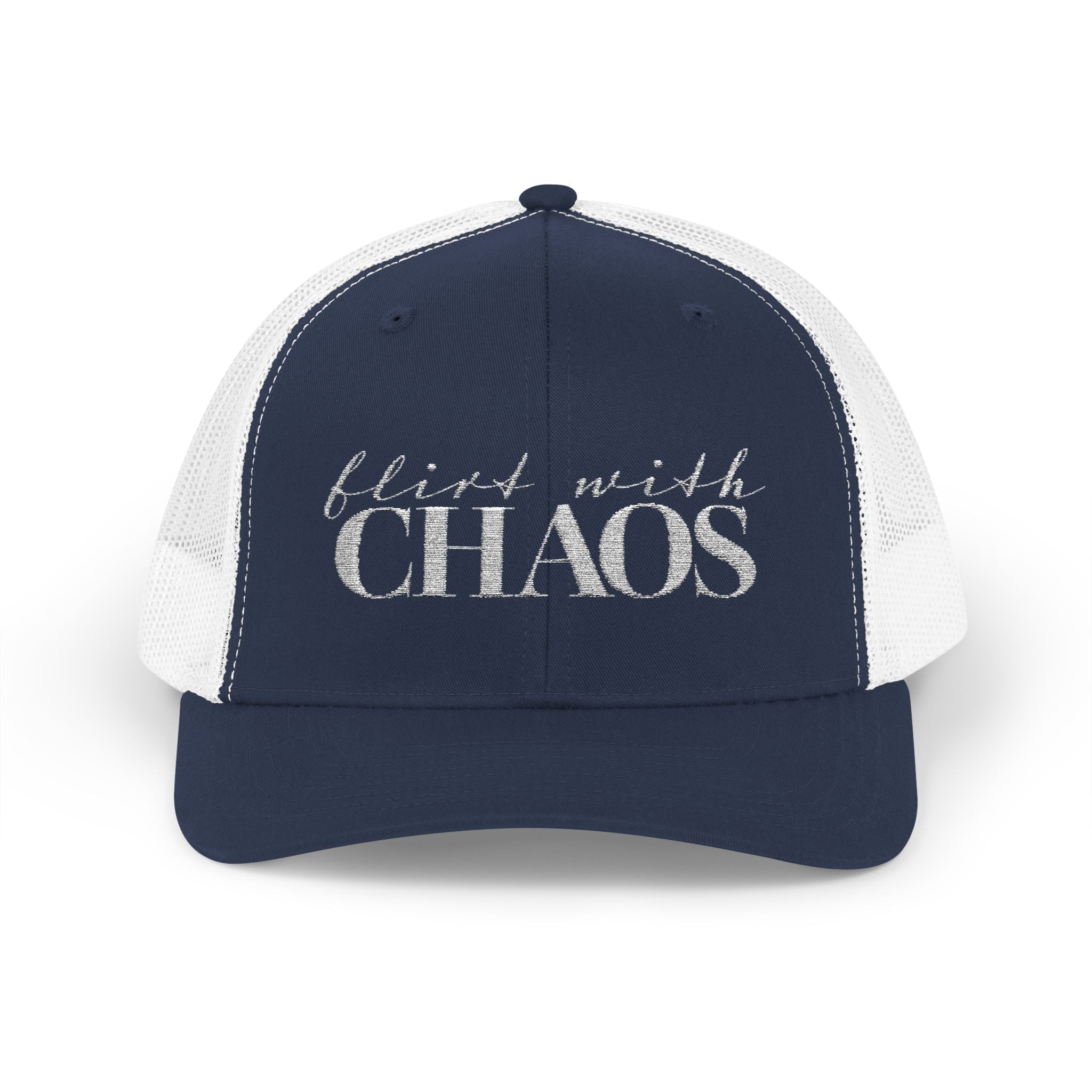 Navy Flirt with Chaos Snapback Richardson® Trucker Cap