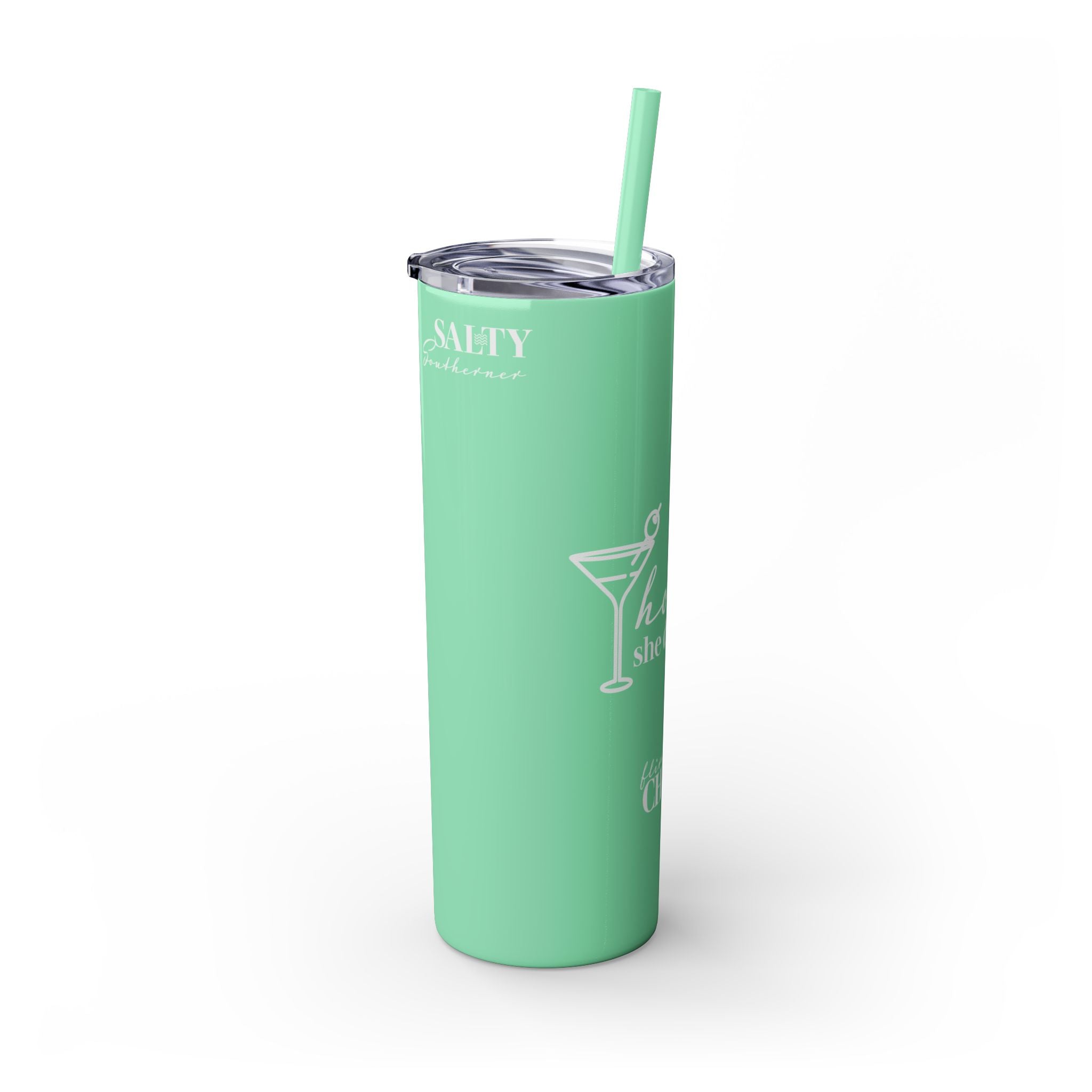 Honey She Drinks Tumbler with Straw, 20oz