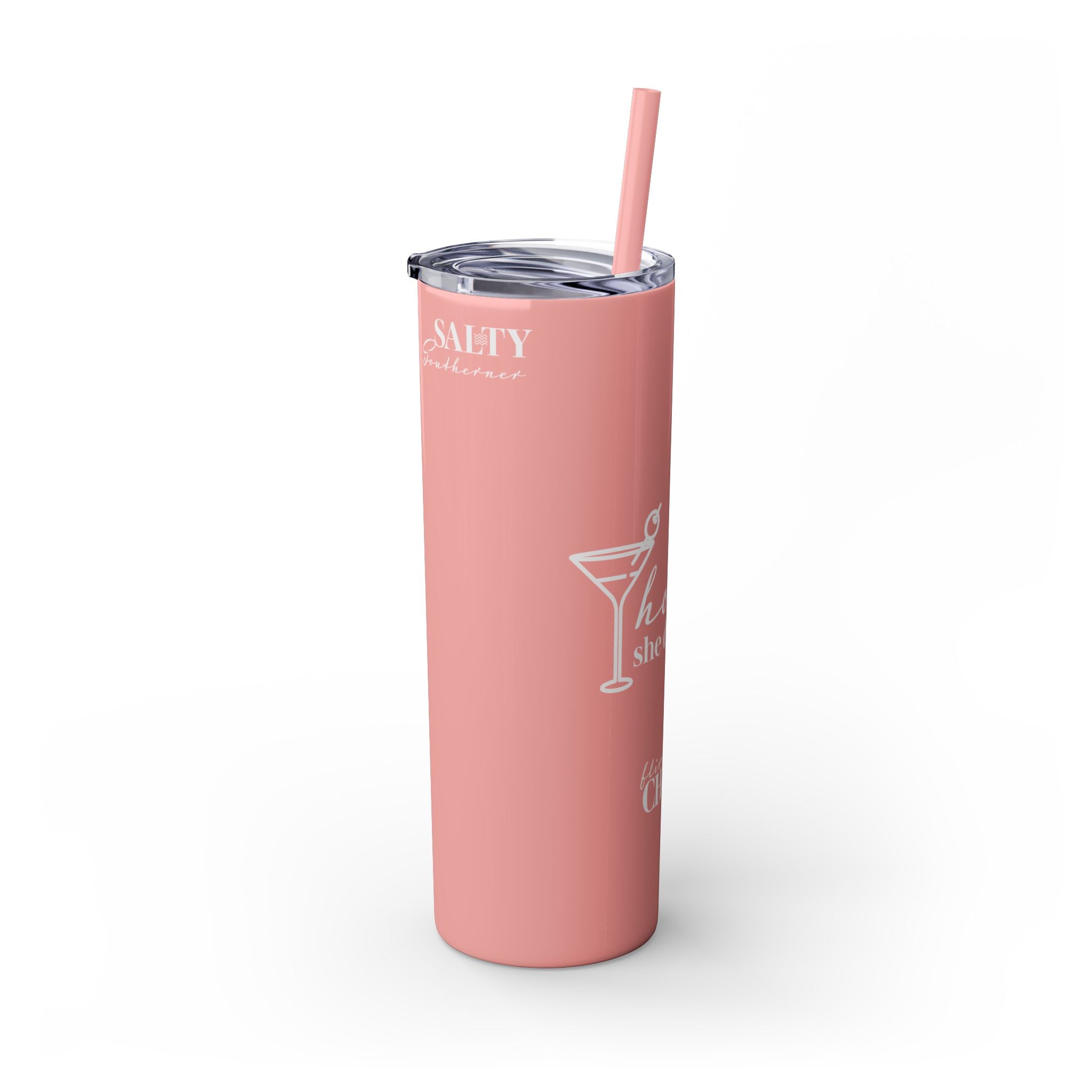Honey She Drinks Tumbler with Straw, 20oz