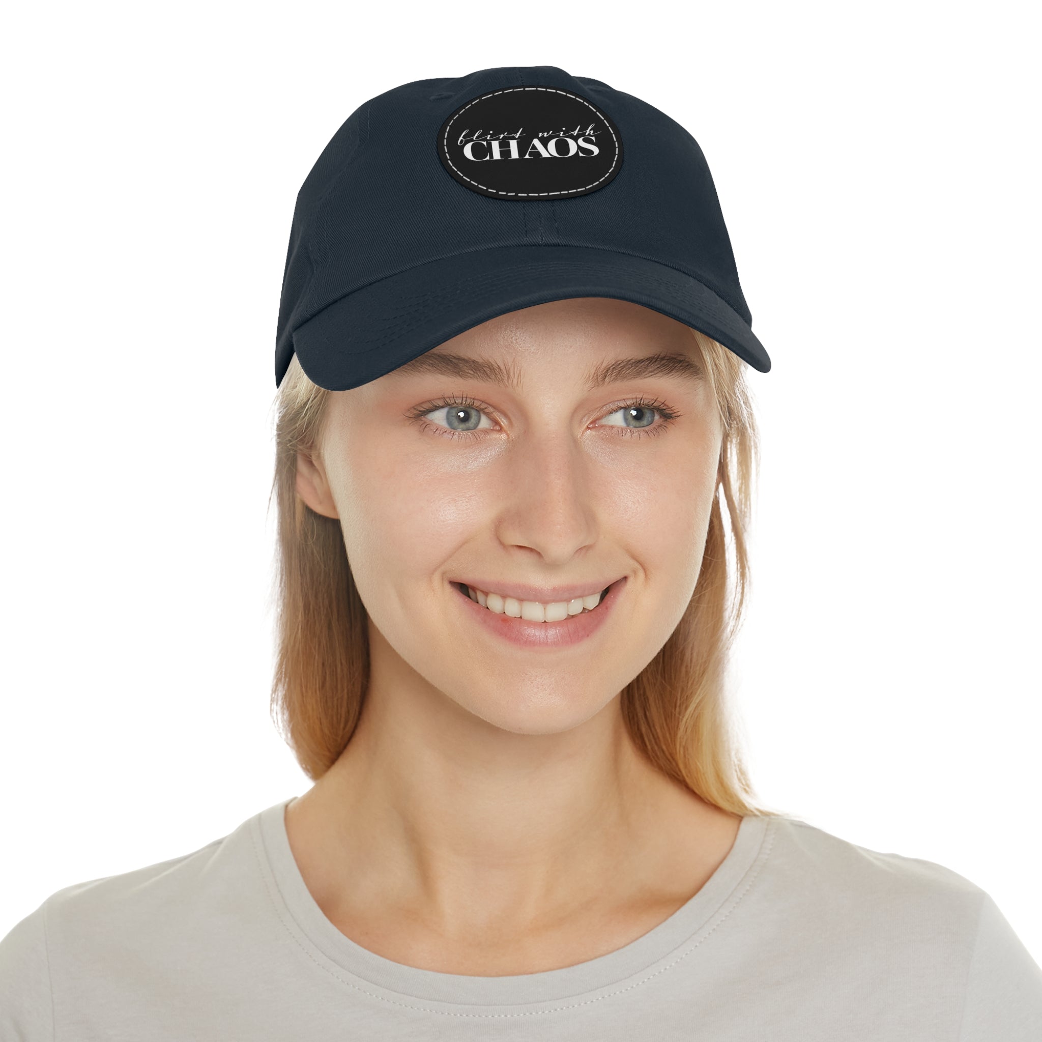 Flirt with Chaos Dad Hat with Leather Patch
