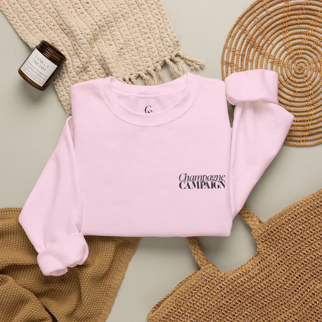 Champagne Campaign Embroidered Sweatshirt
