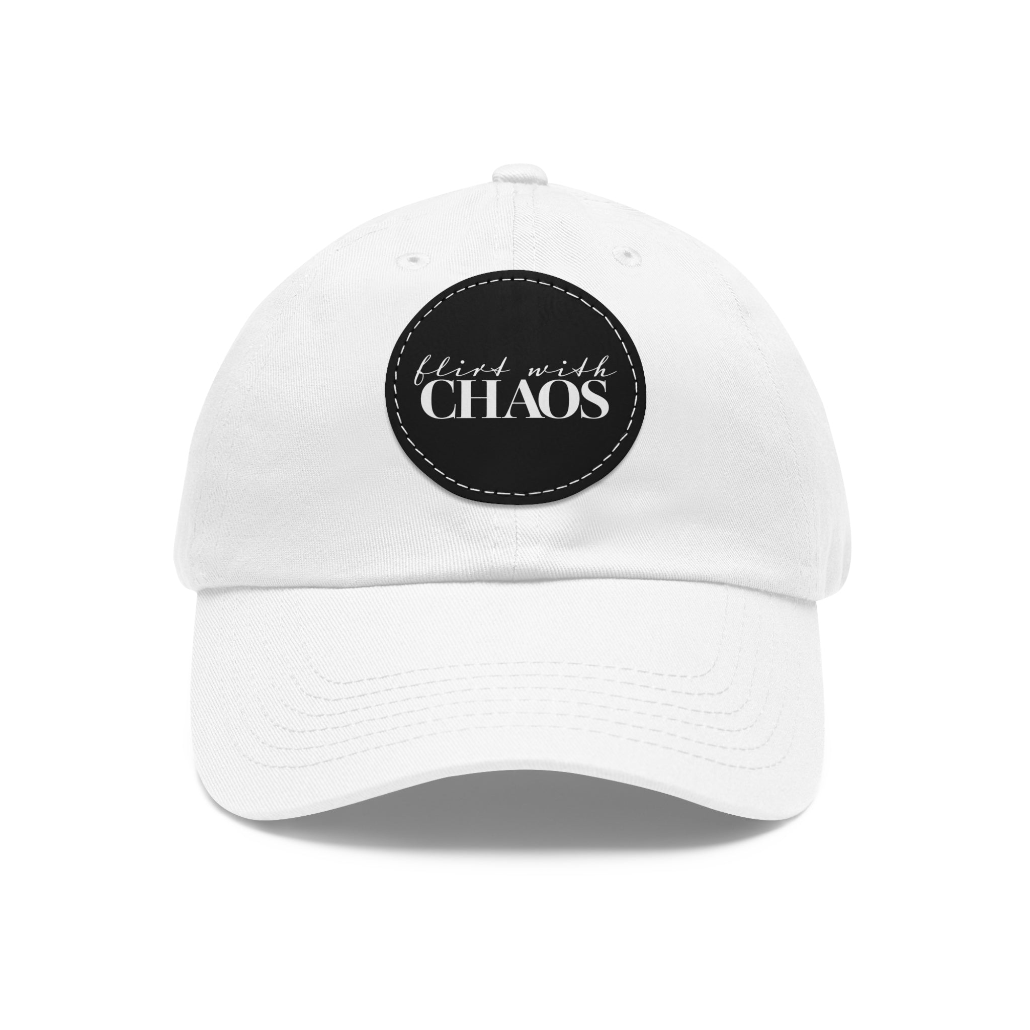 Flirt with Chaos Dad Hat with Leather Patch