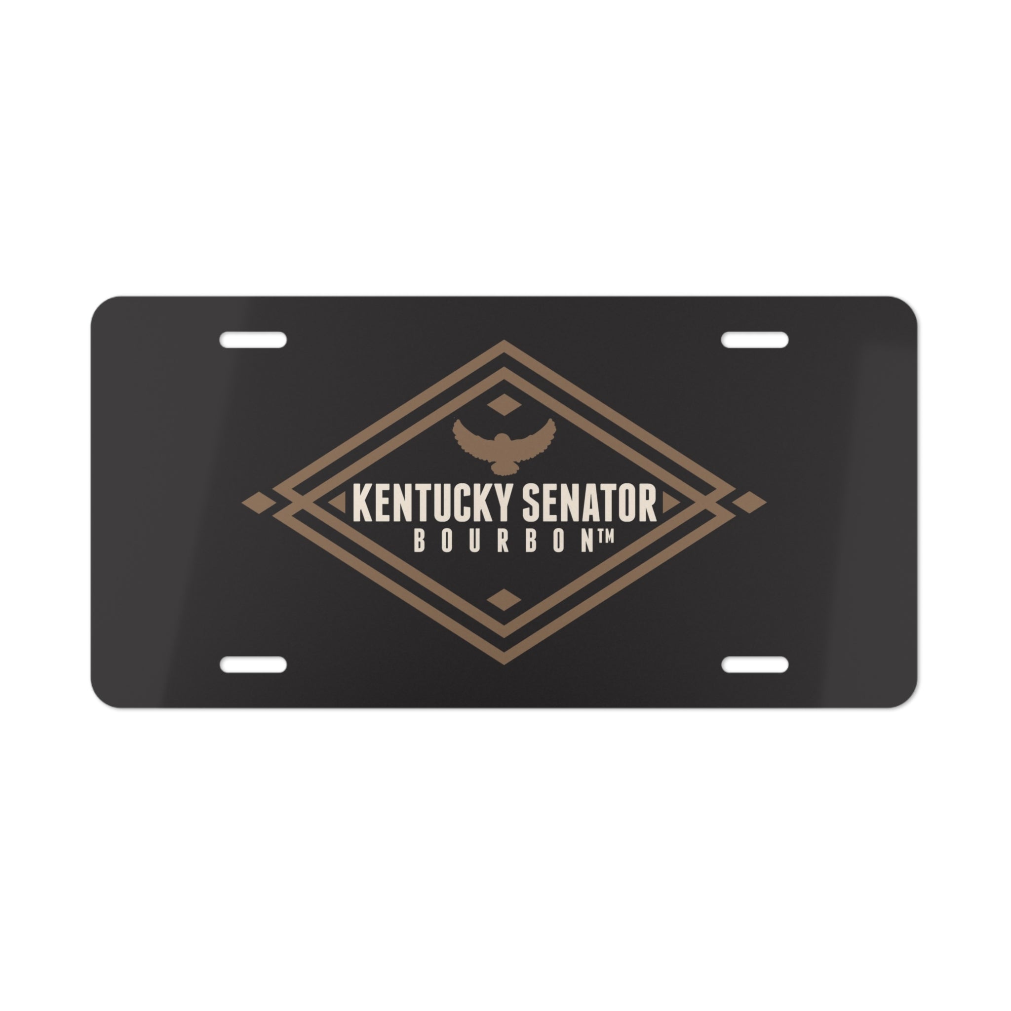 Vanity Plate — Black Kentucky Senator Bourbon Branded License Plate