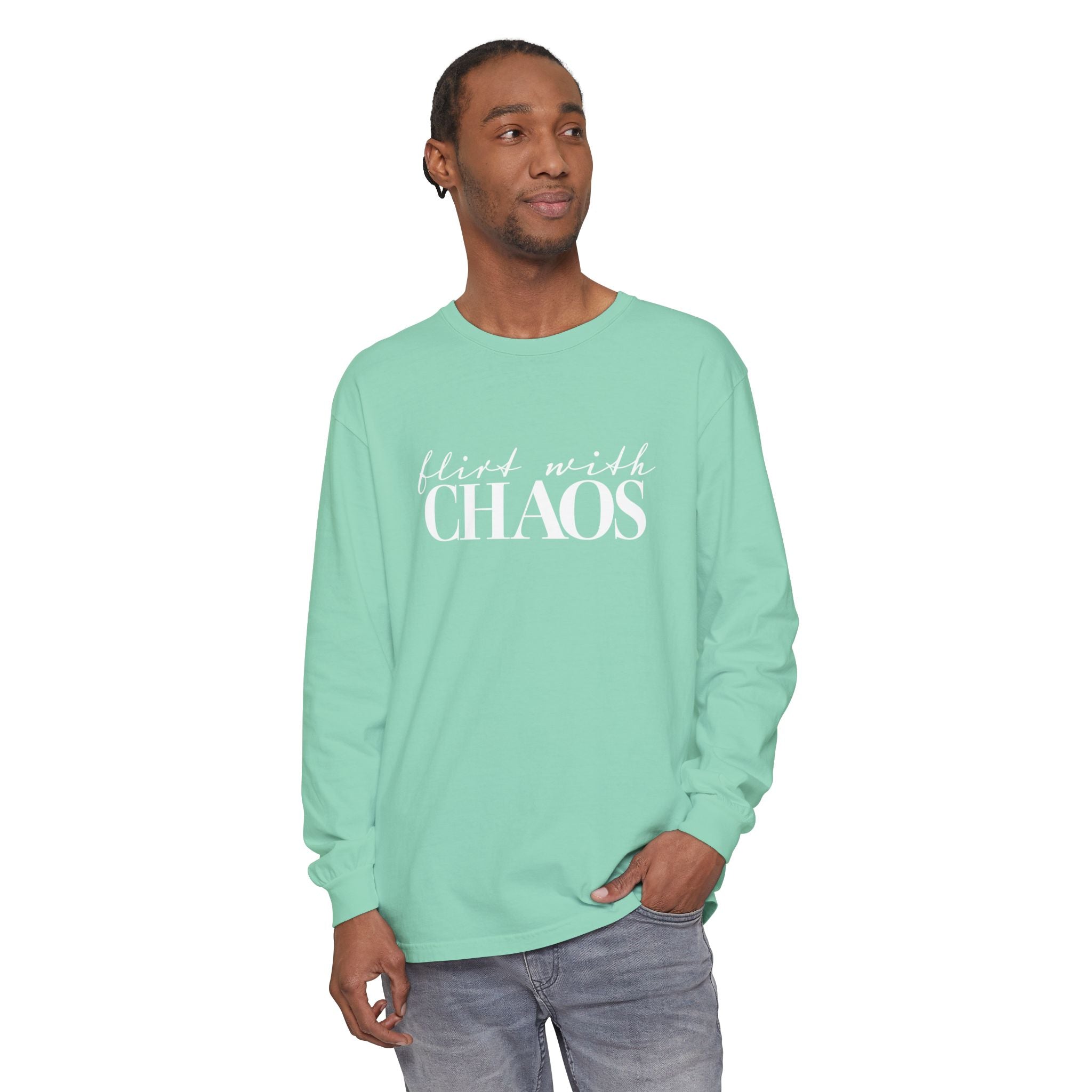 Flirt with Chaos Comfort Colors Long Sleeve T-Shirt