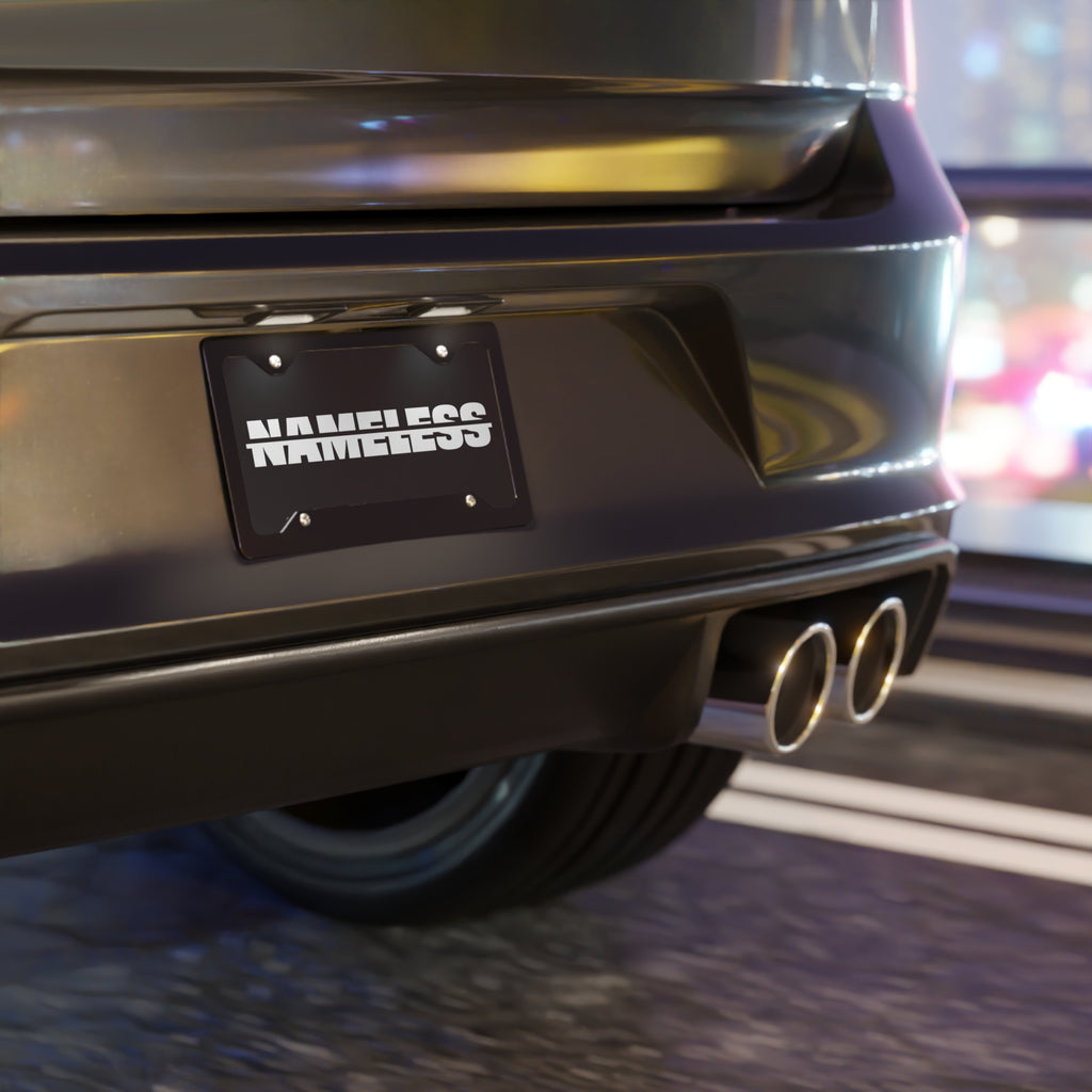 Vanity Plate — Black 'NAMELESS' Novelty License Plate