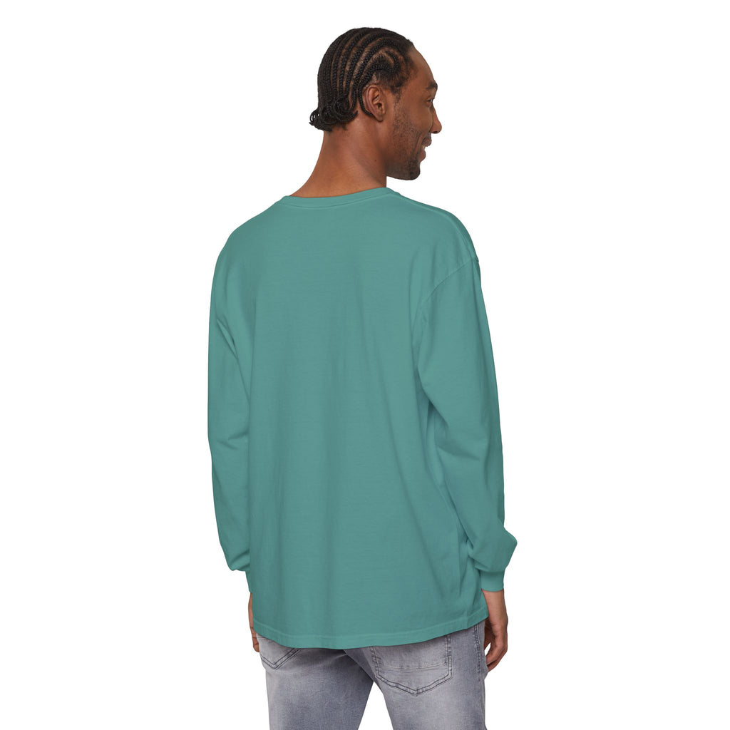 Honey She Drinks Garment-dyed Long Sleeve T-Shirt