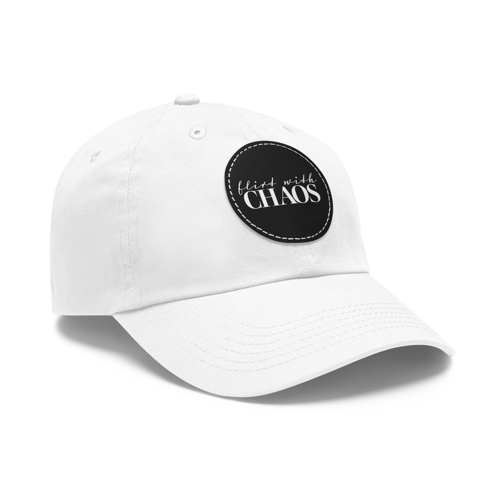 Flirt with Chaos Dad Hat with Leather Patch