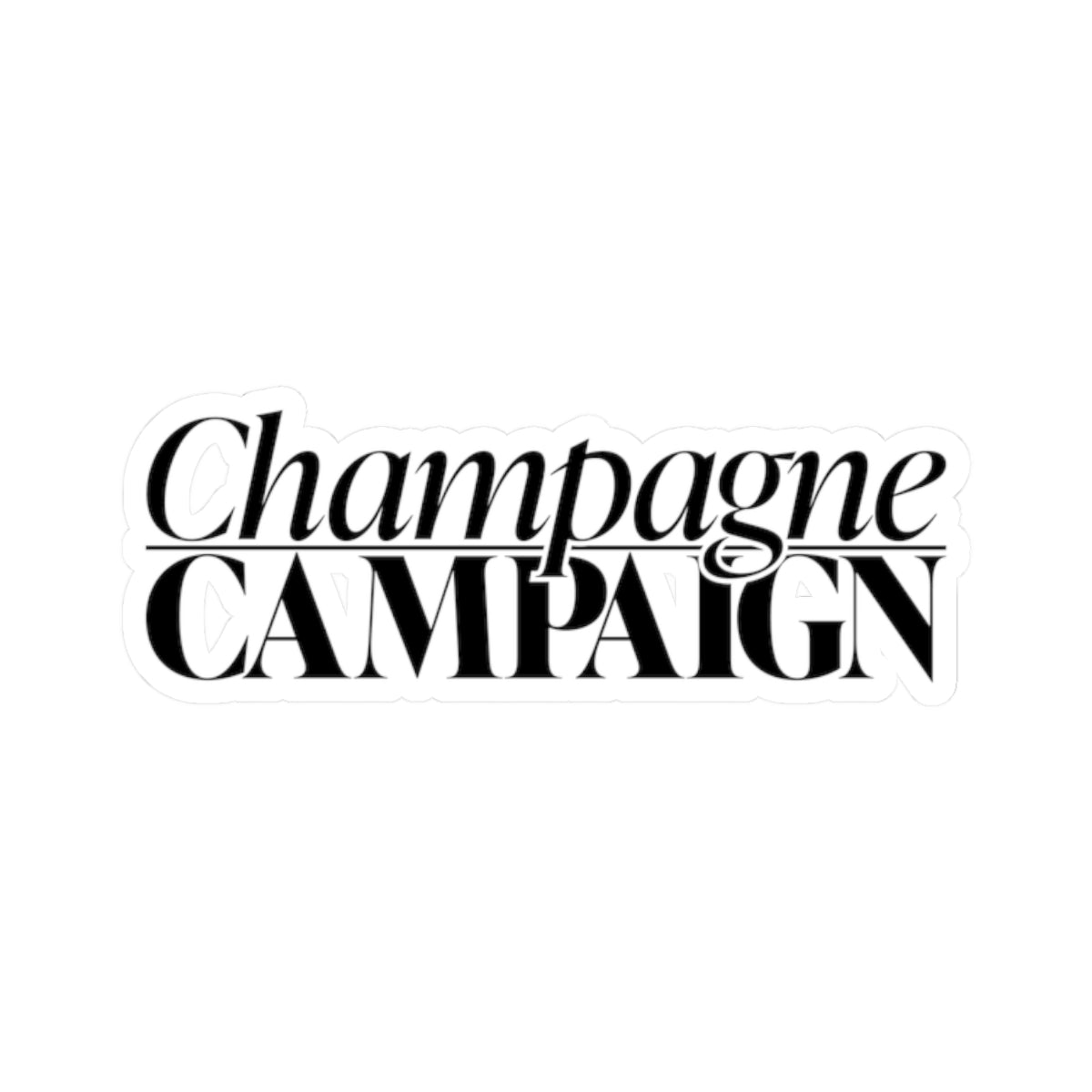 Champagne Campagne Stickers in Black