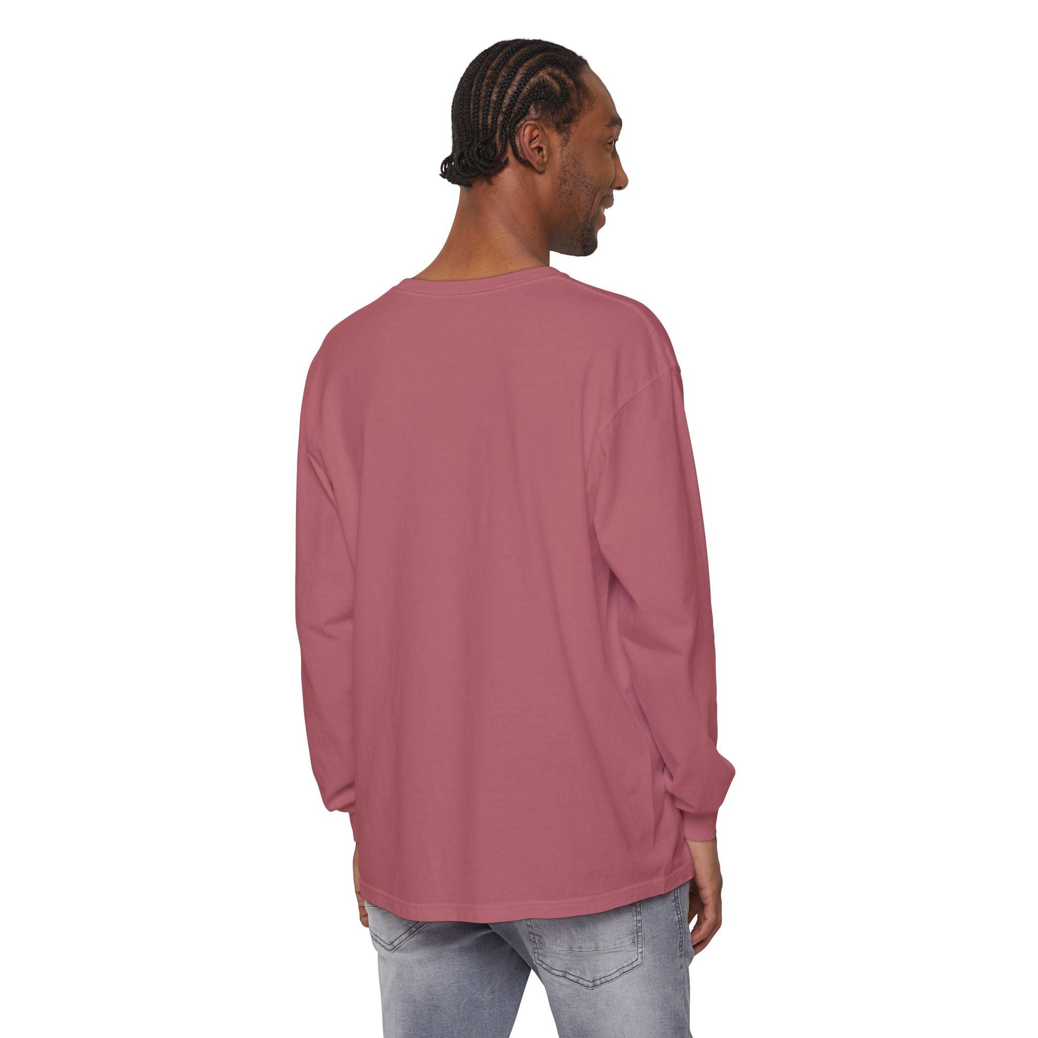 Honey She Drinks Garment-dyed Long Sleeve T-Shirt
