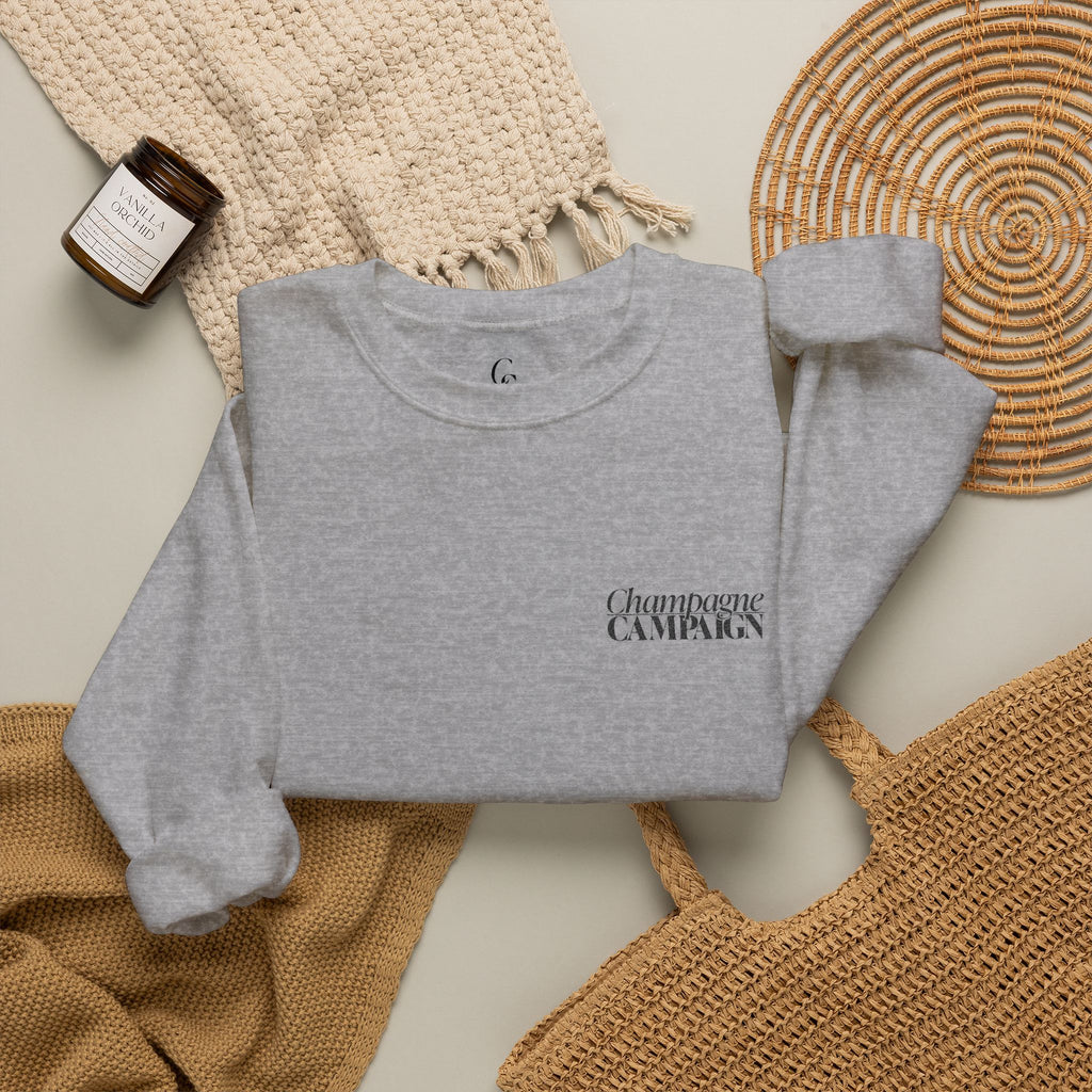 Champagne Campaign Embroidered Sweatshirt