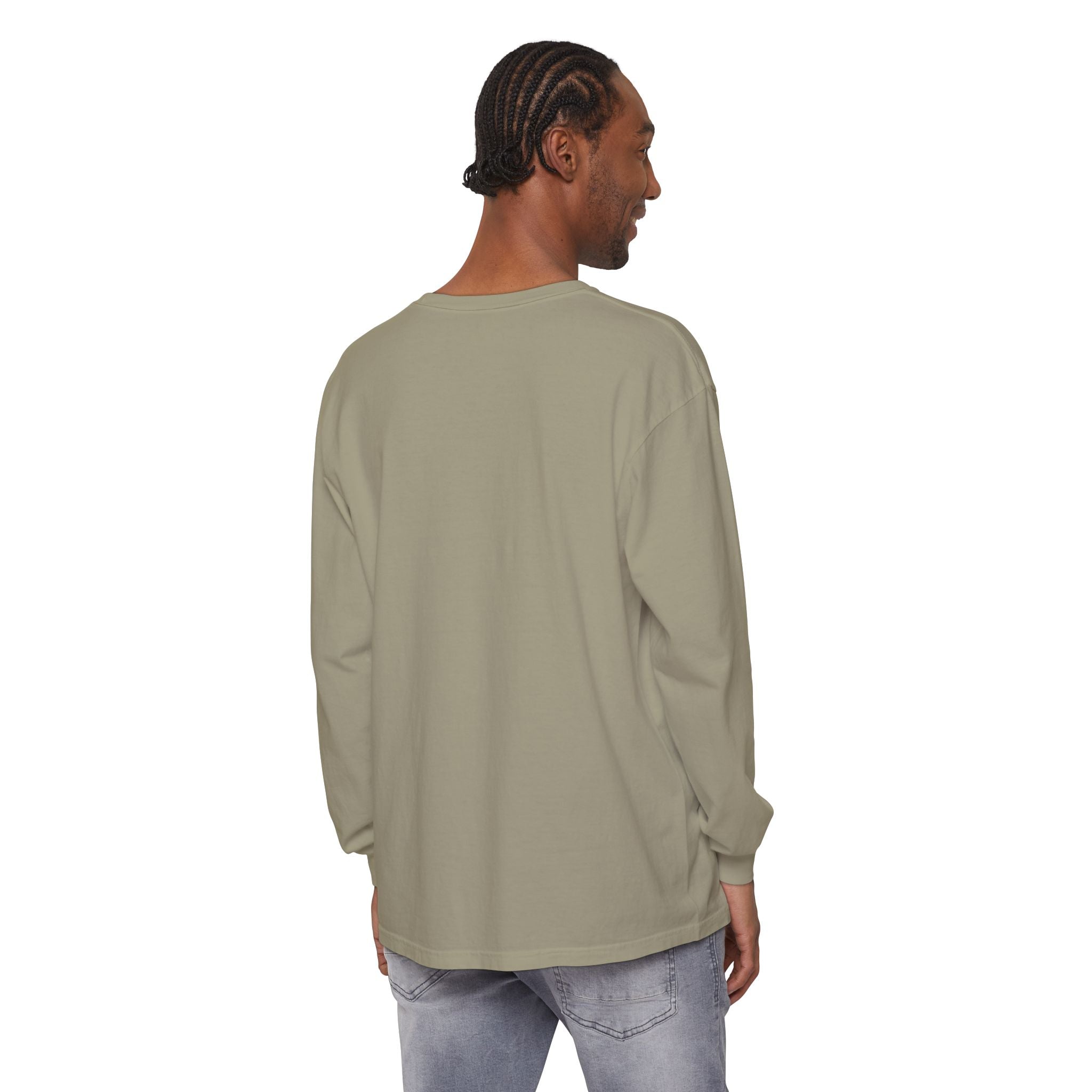 Honey She Drinks Garment-dyed Long Sleeve T-Shirt