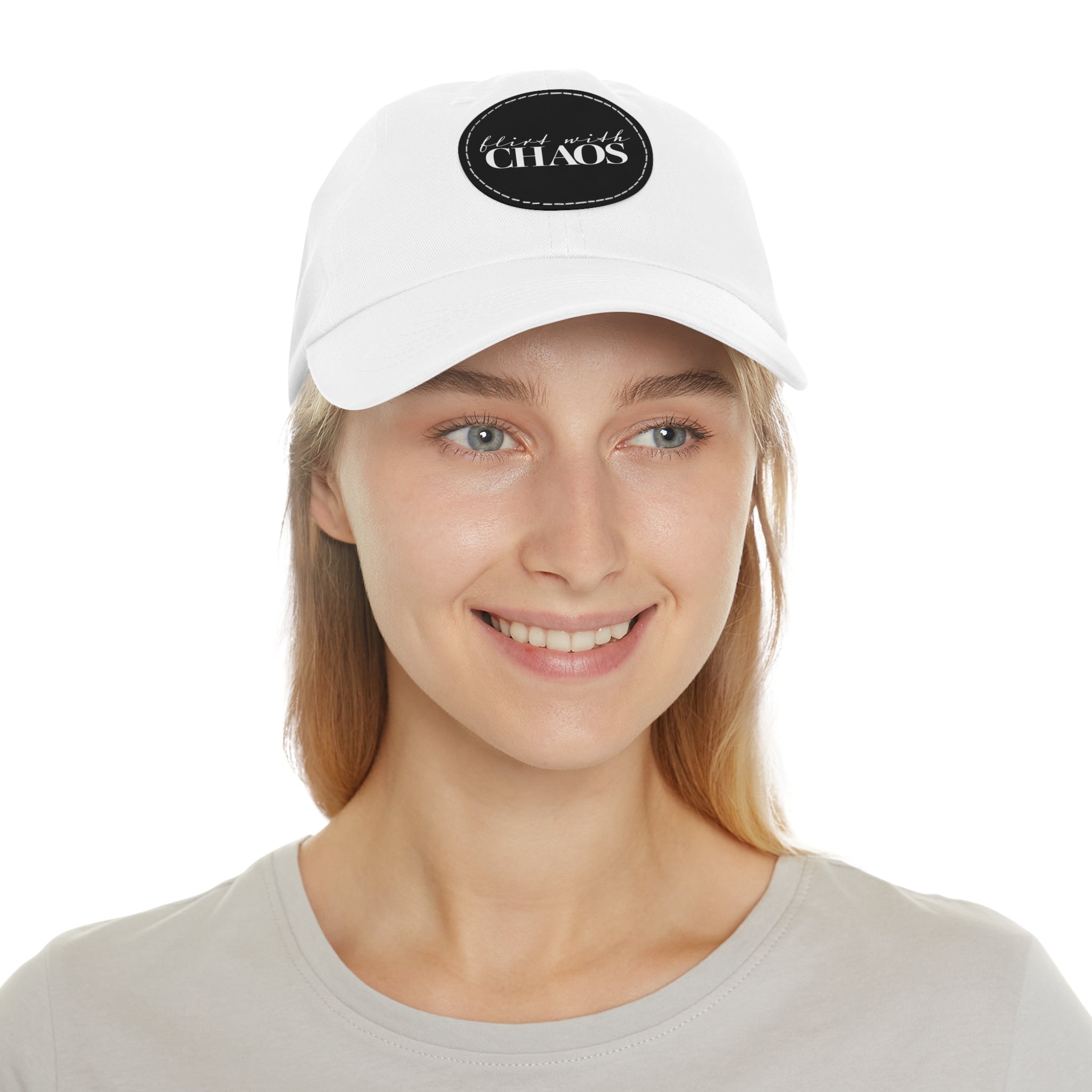 Flirt with Chaos Dad Hat with Leather Patch