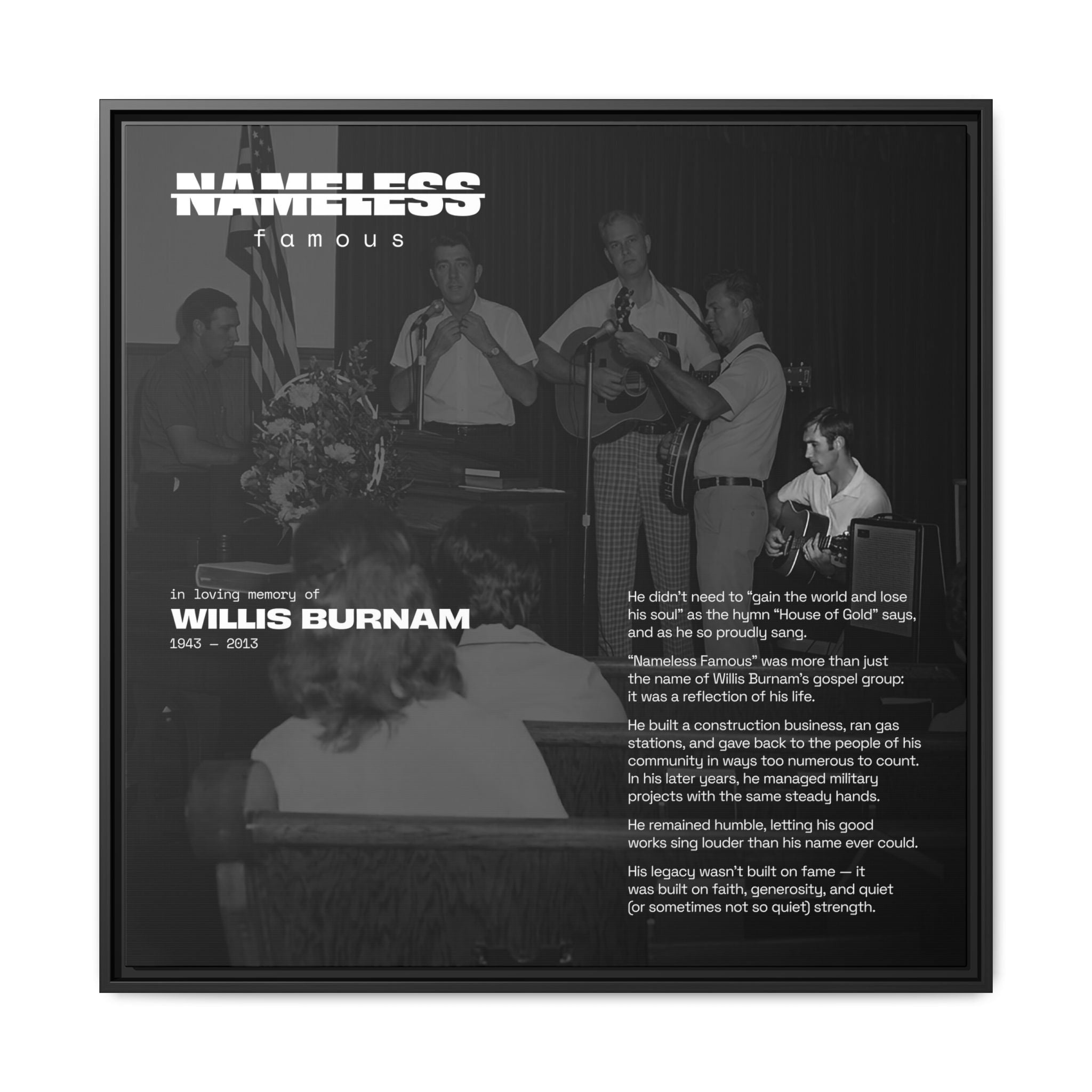 Nameless Famous Story | Vintage Band Poster