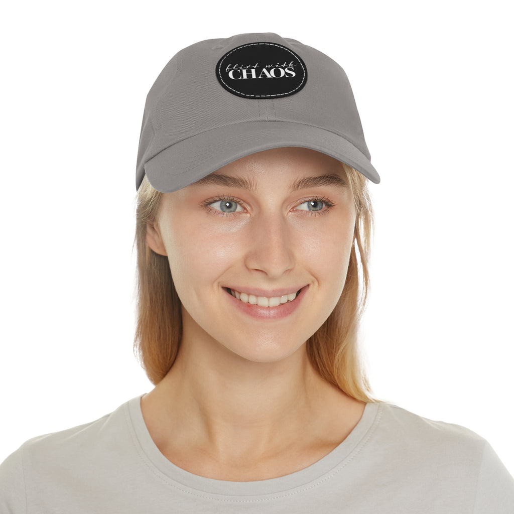 Flirt with Chaos Dad Hat with Leather Patch