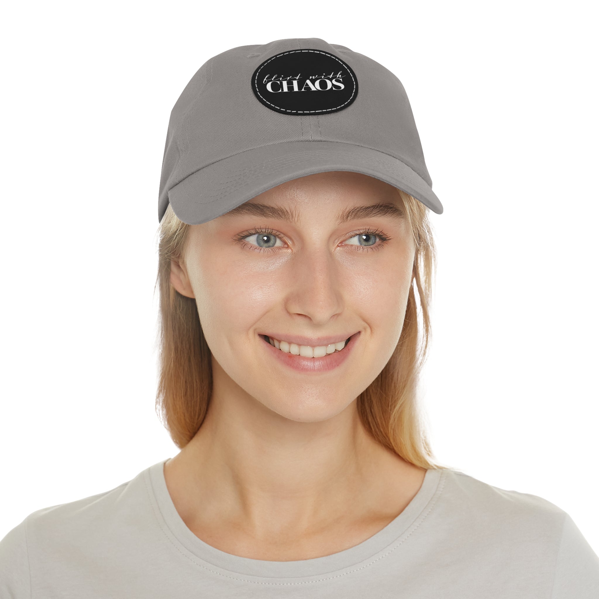 Flirt with Chaos Dad Hat with Leather Patch