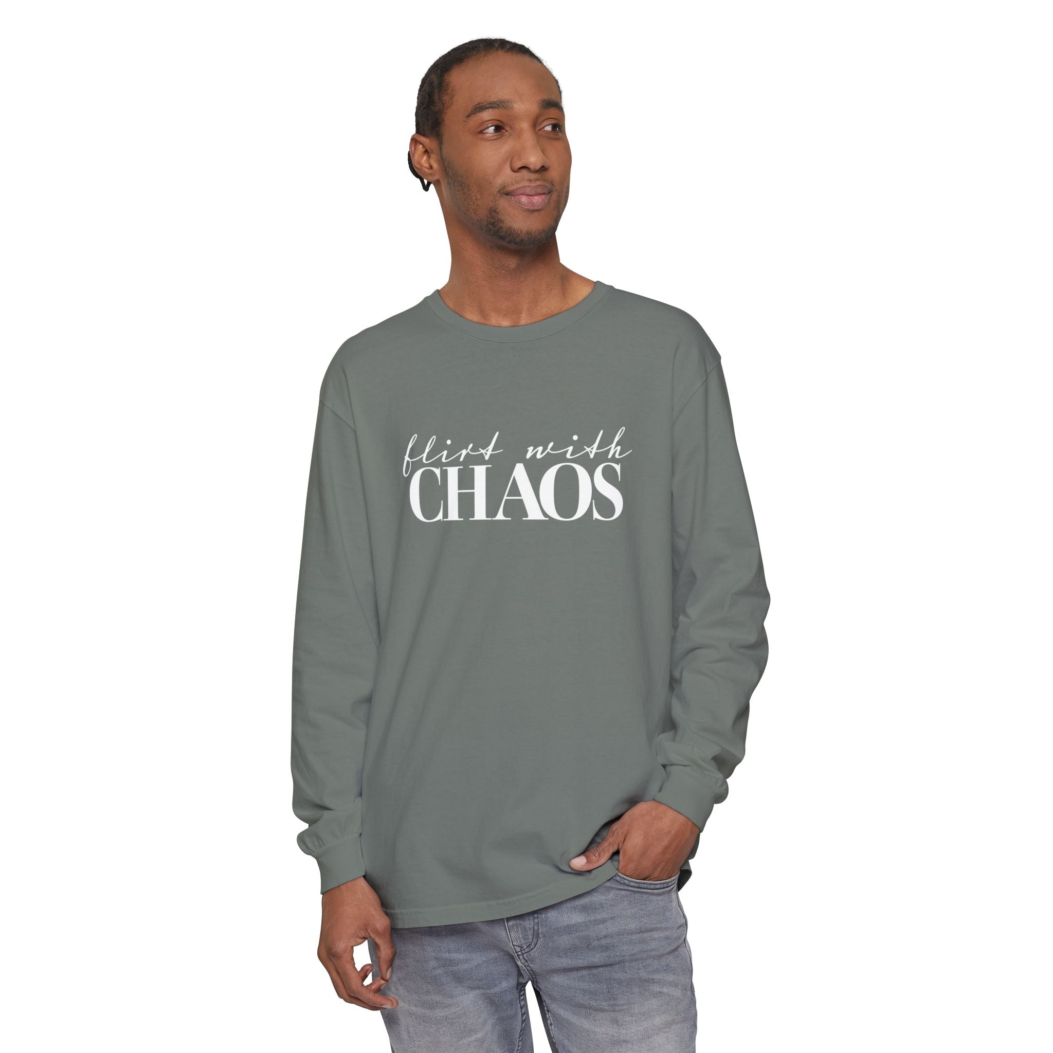 Flirt with Chaos Comfort Colors Long Sleeve T-Shirt