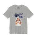 It's Miller Time Tee — Retro Script Beer Slogan T-Shirt with Vintage Photo