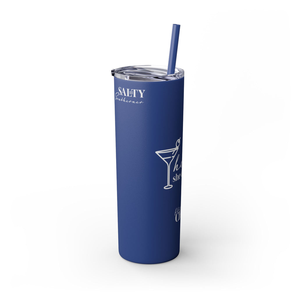 Honey She Drinks Tumbler with Straw, 20oz