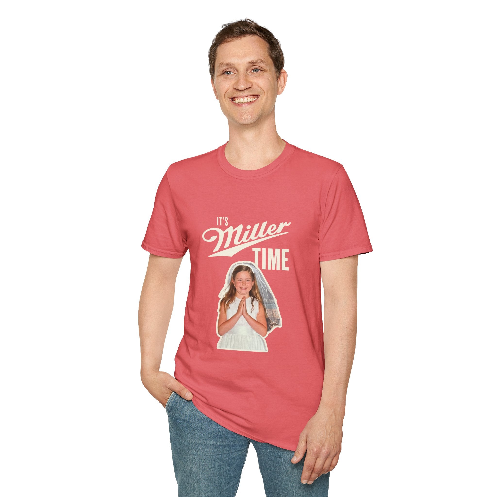 T-Shirt — "It’s Miller Time" Graphic Tee (Custom Photo)