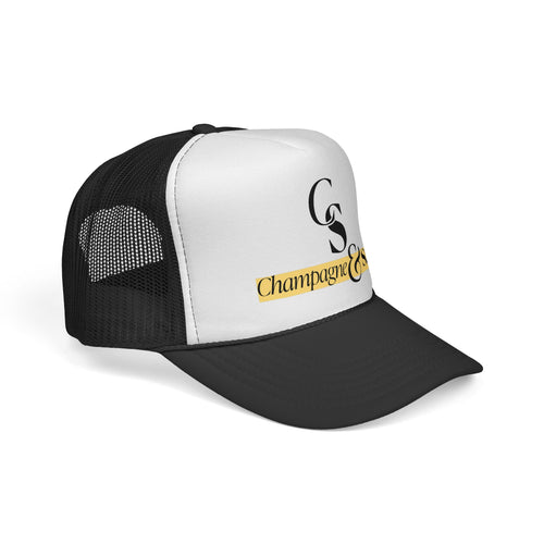 Champagne & Sass Logo Trucker Hat