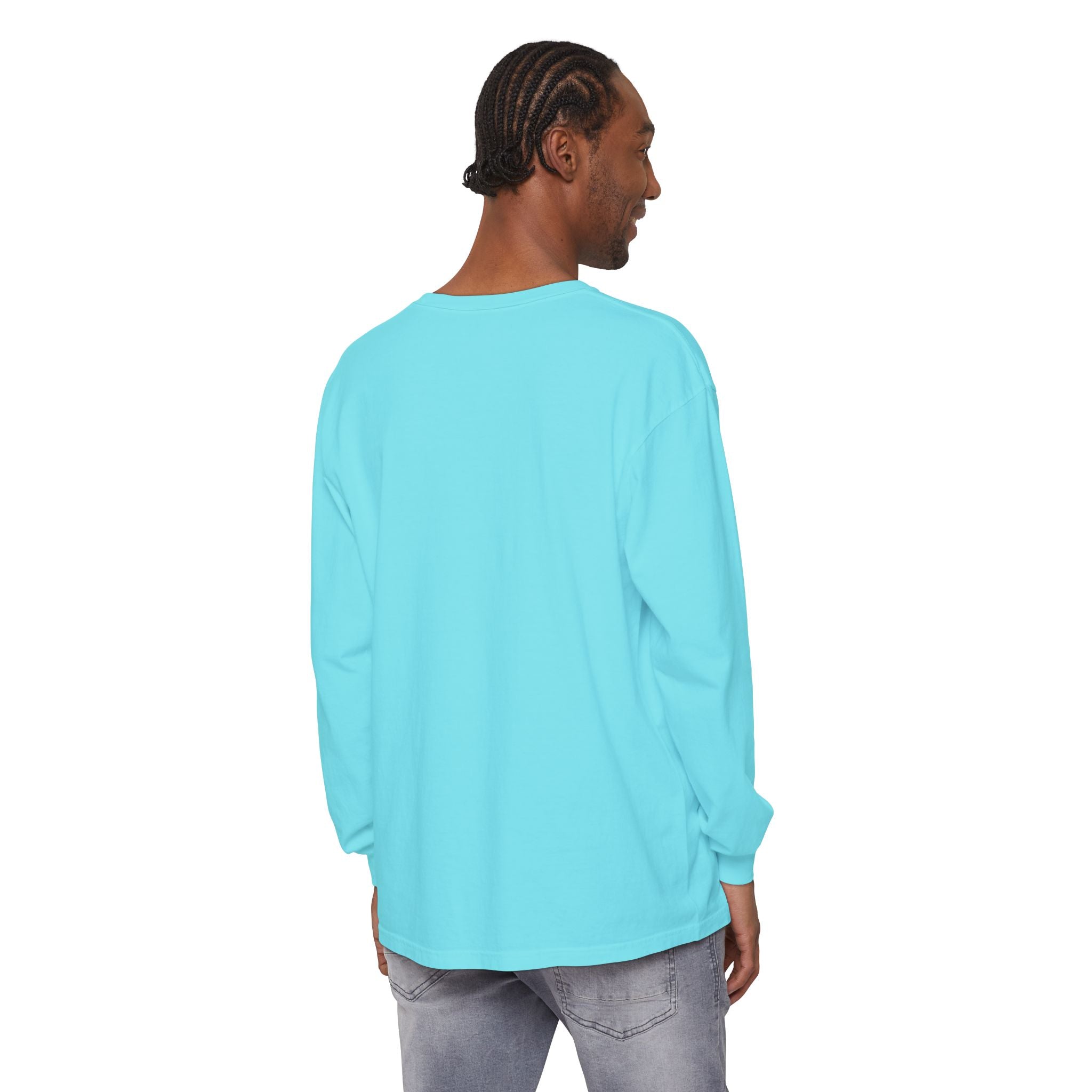Honey She Drinks Garment-dyed Long Sleeve T-Shirt