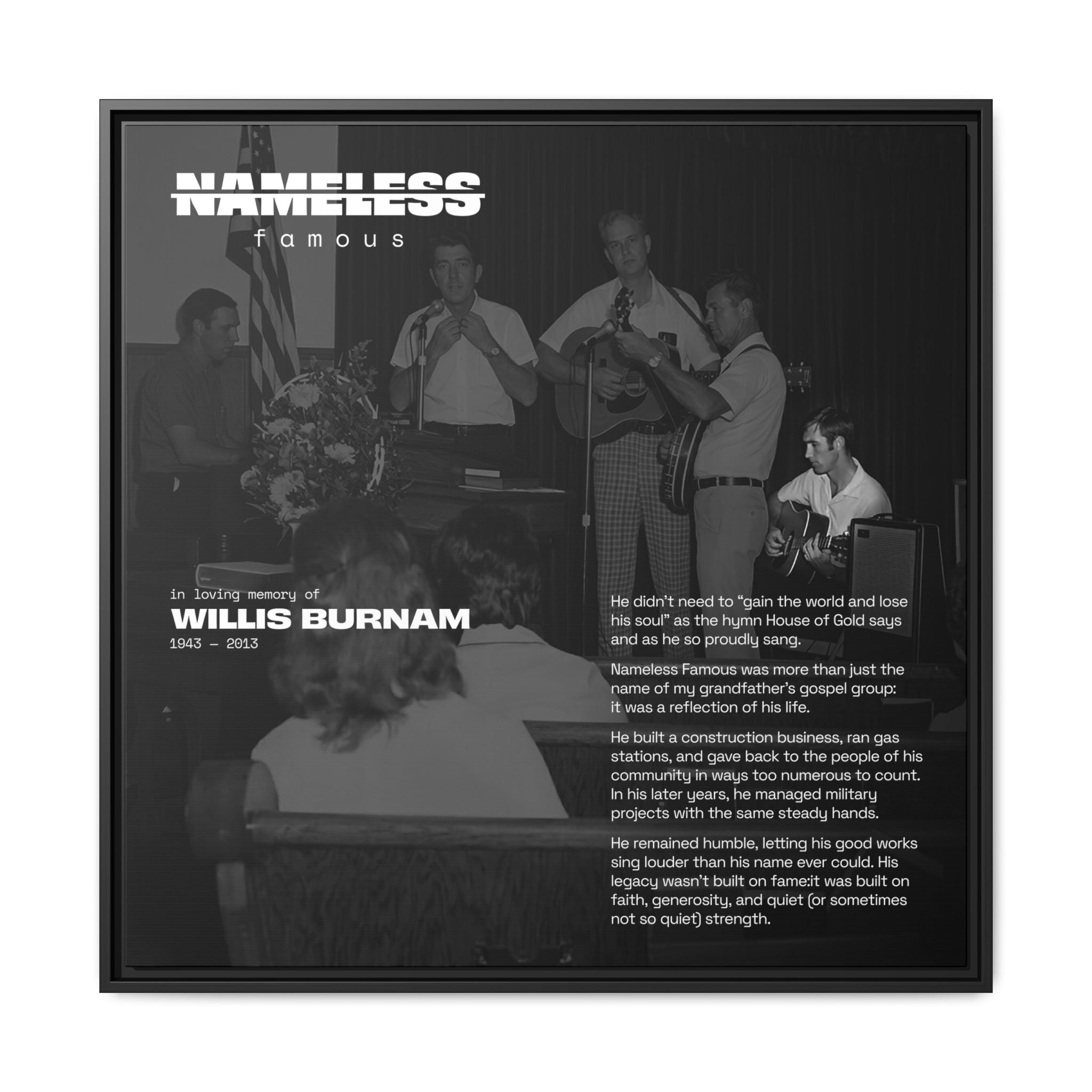 Nameless Famous Story | Vintage Band Poster